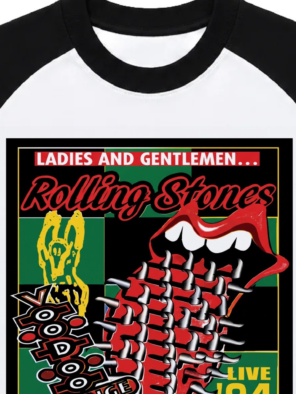 The Rolling Stones 1994 Voodoo lounge live tee raglan SS top